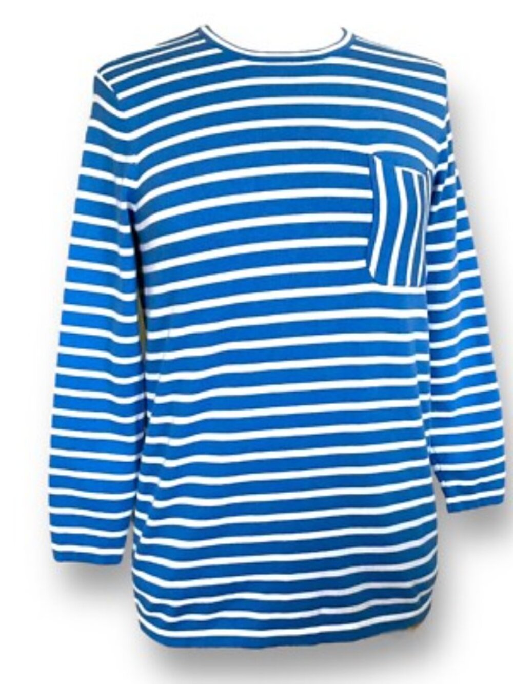 J.McLaughlin Womens Piper Sweater Blue Stripe Preppy Coastal Nautical Knit Small